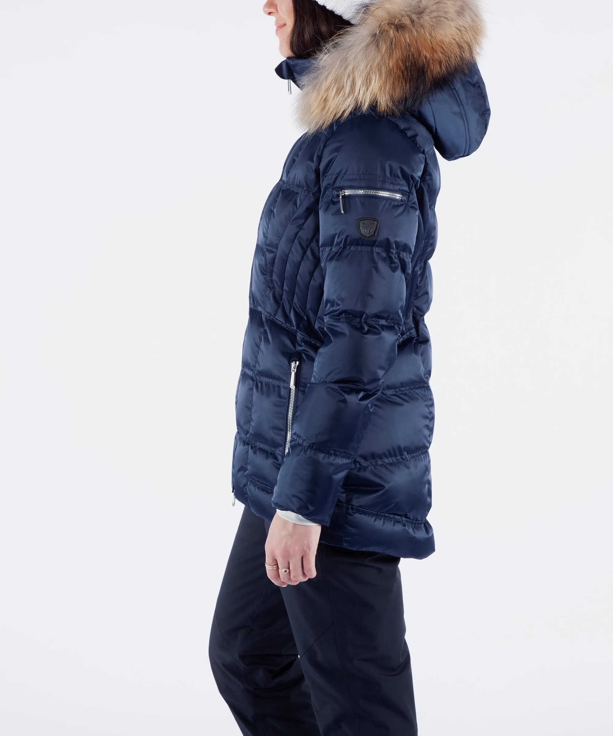 Women's Nikki Quilted Jacket with Removable Fur Ruff