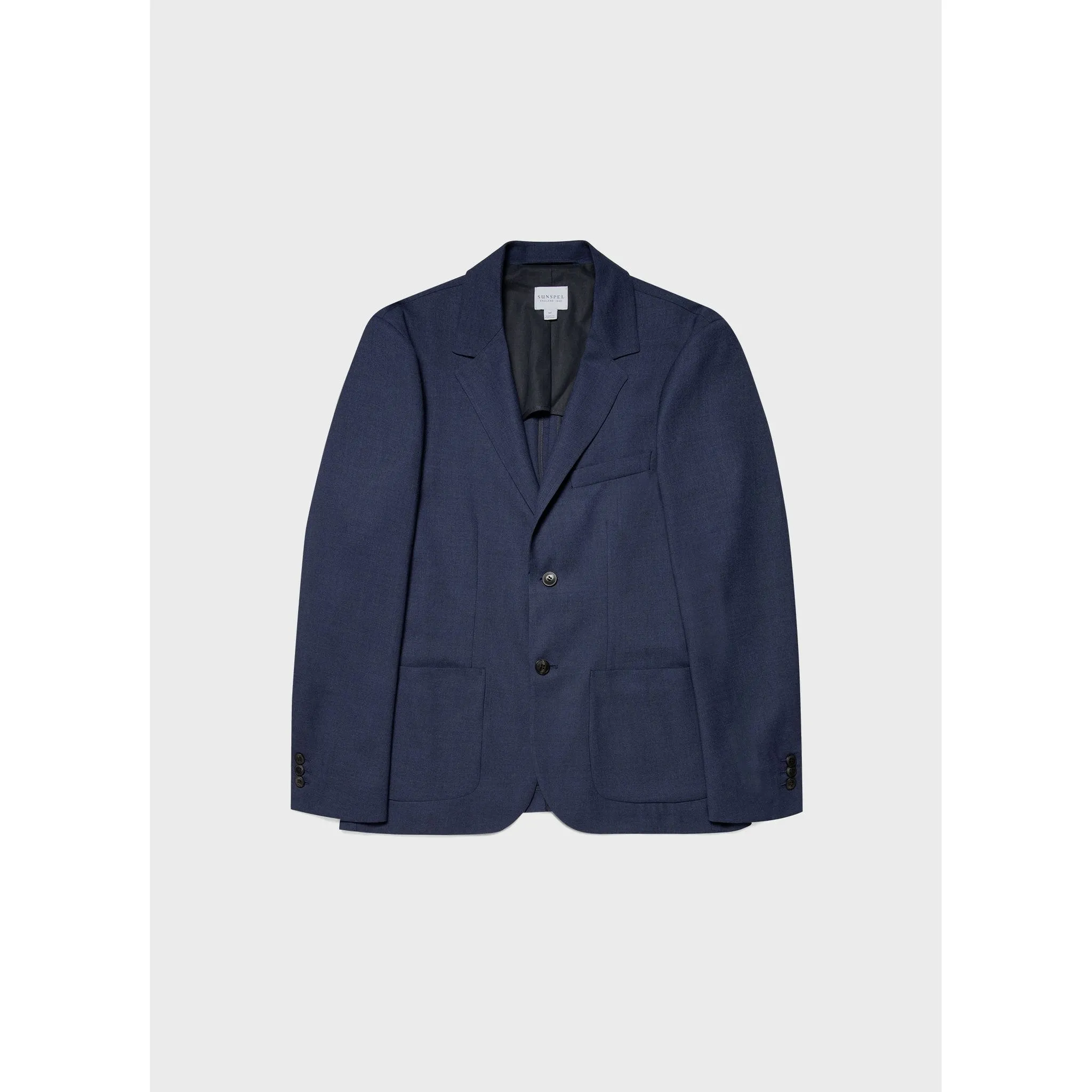 Wool Blazer | Men | Blue Melange