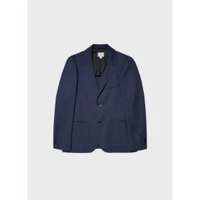 Wool Blazer | Men | Blue Melange