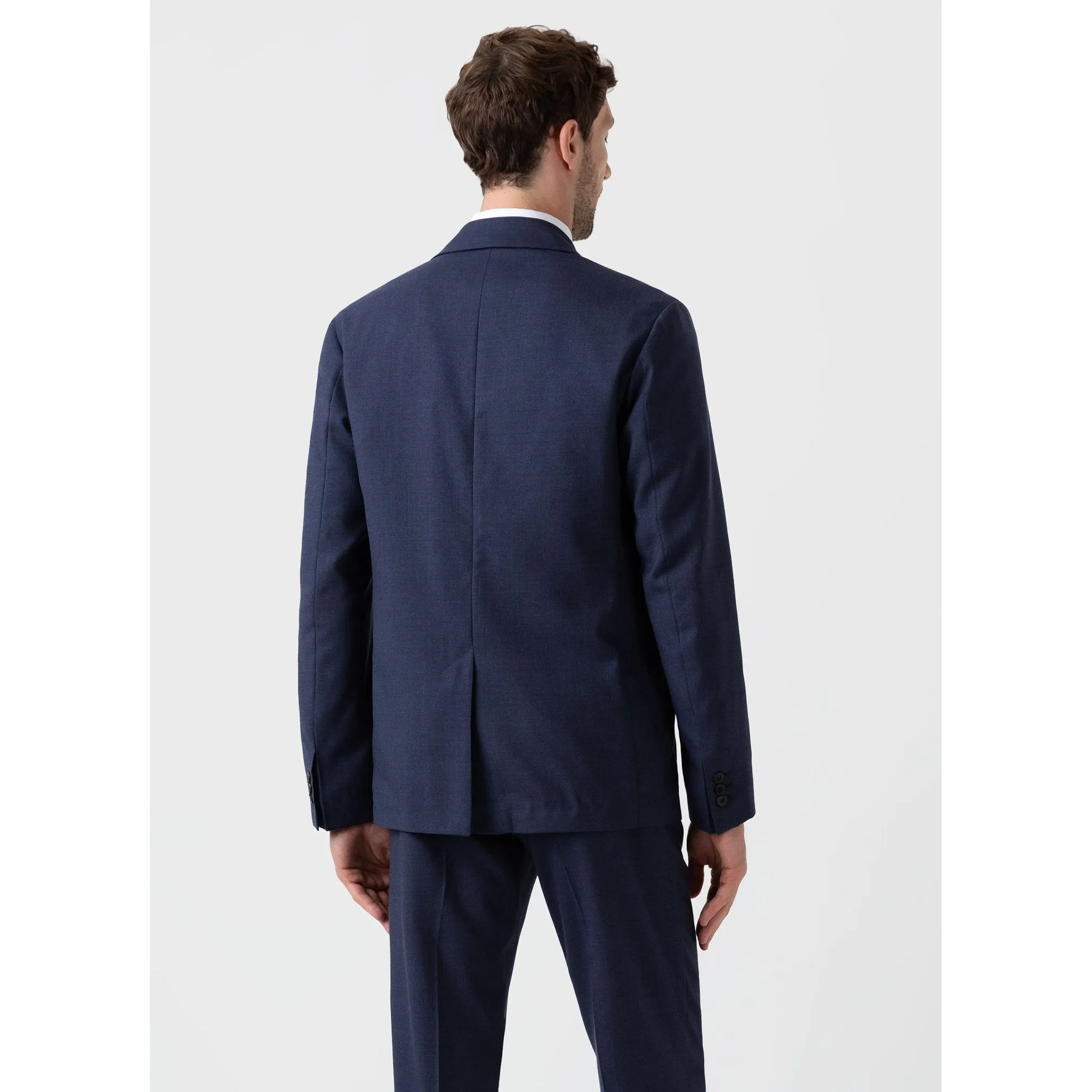 Wool Blazer | Men | Blue Melange