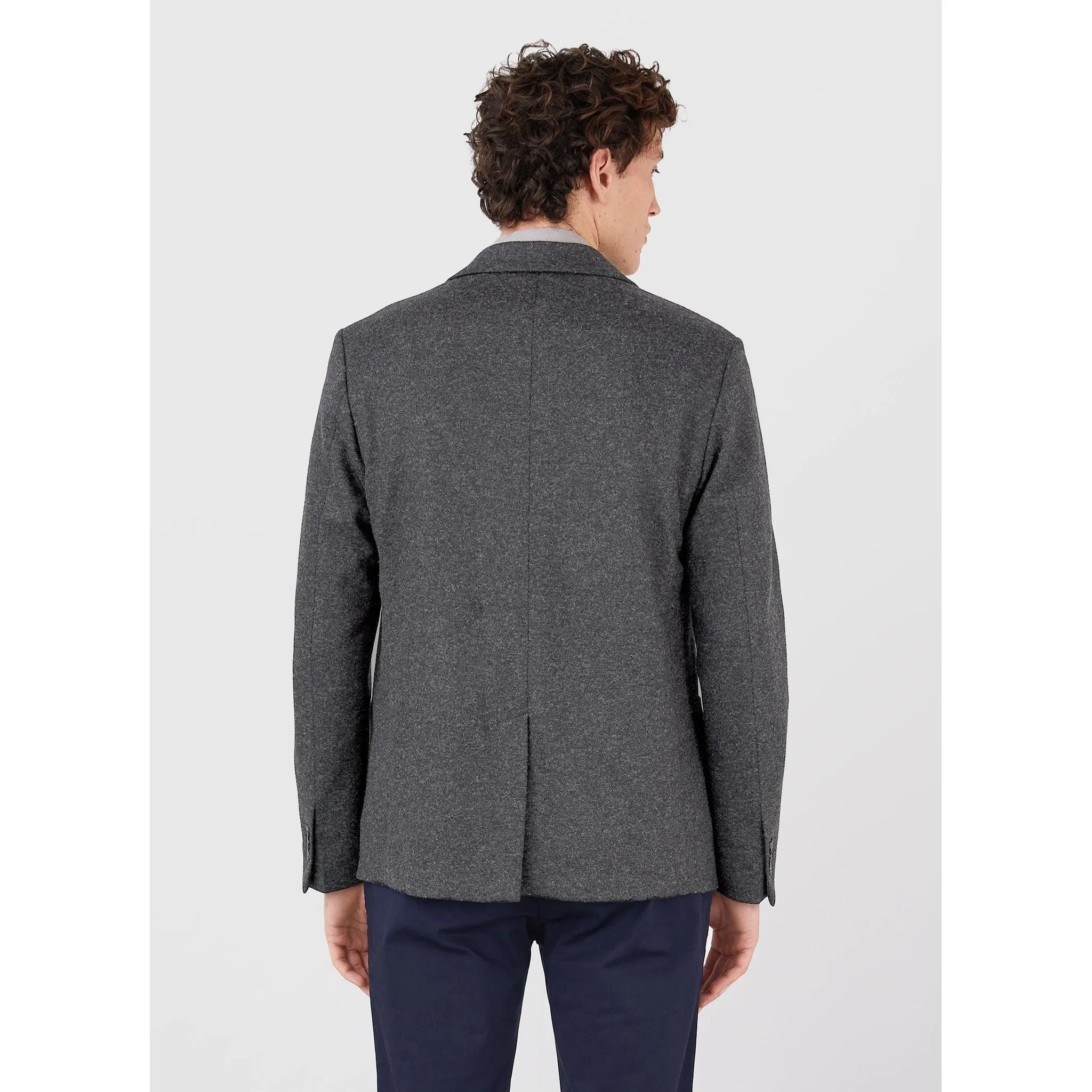 Wool Blazer | Men | Charcoal Melange