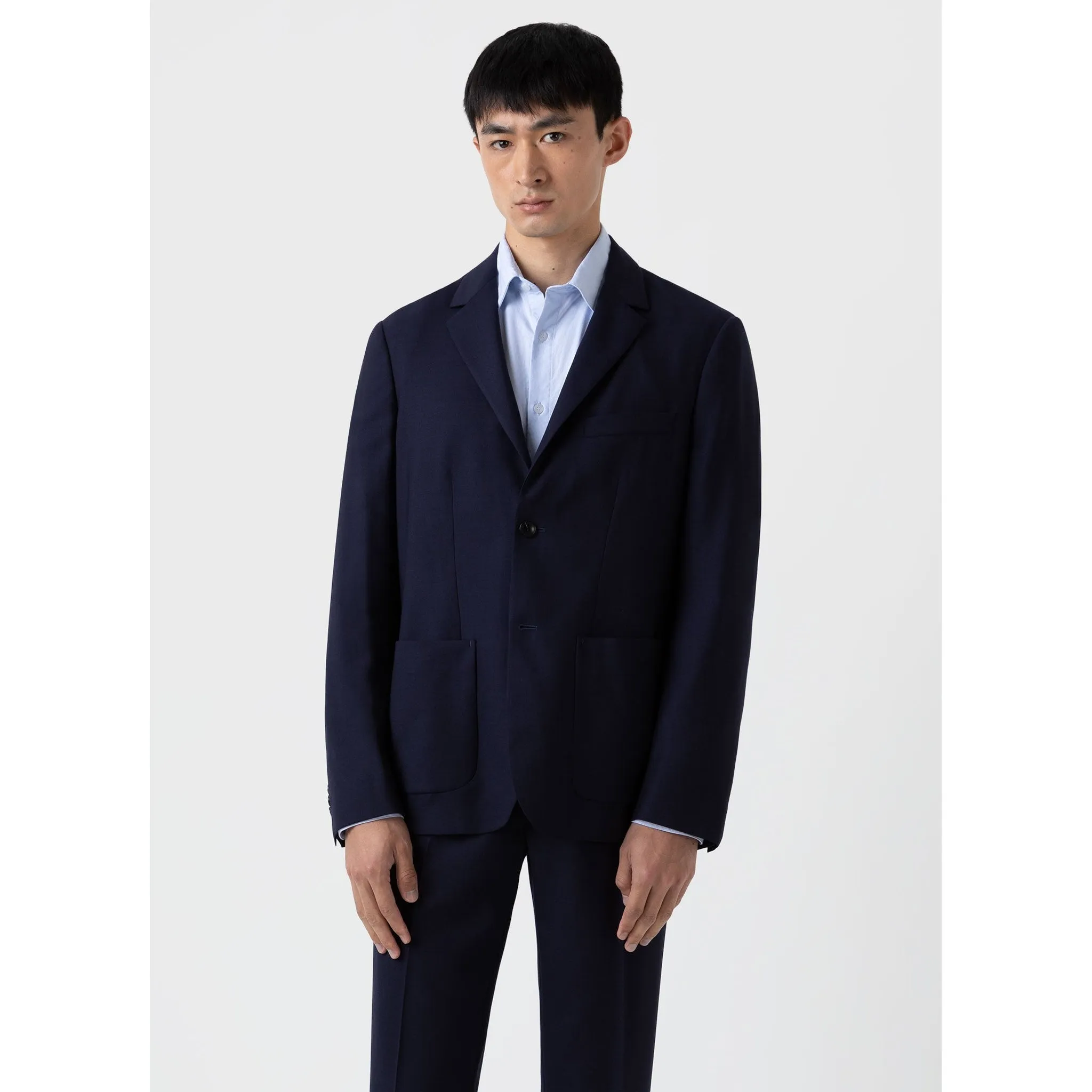 Wool Blazer | Men | Navy (V2)