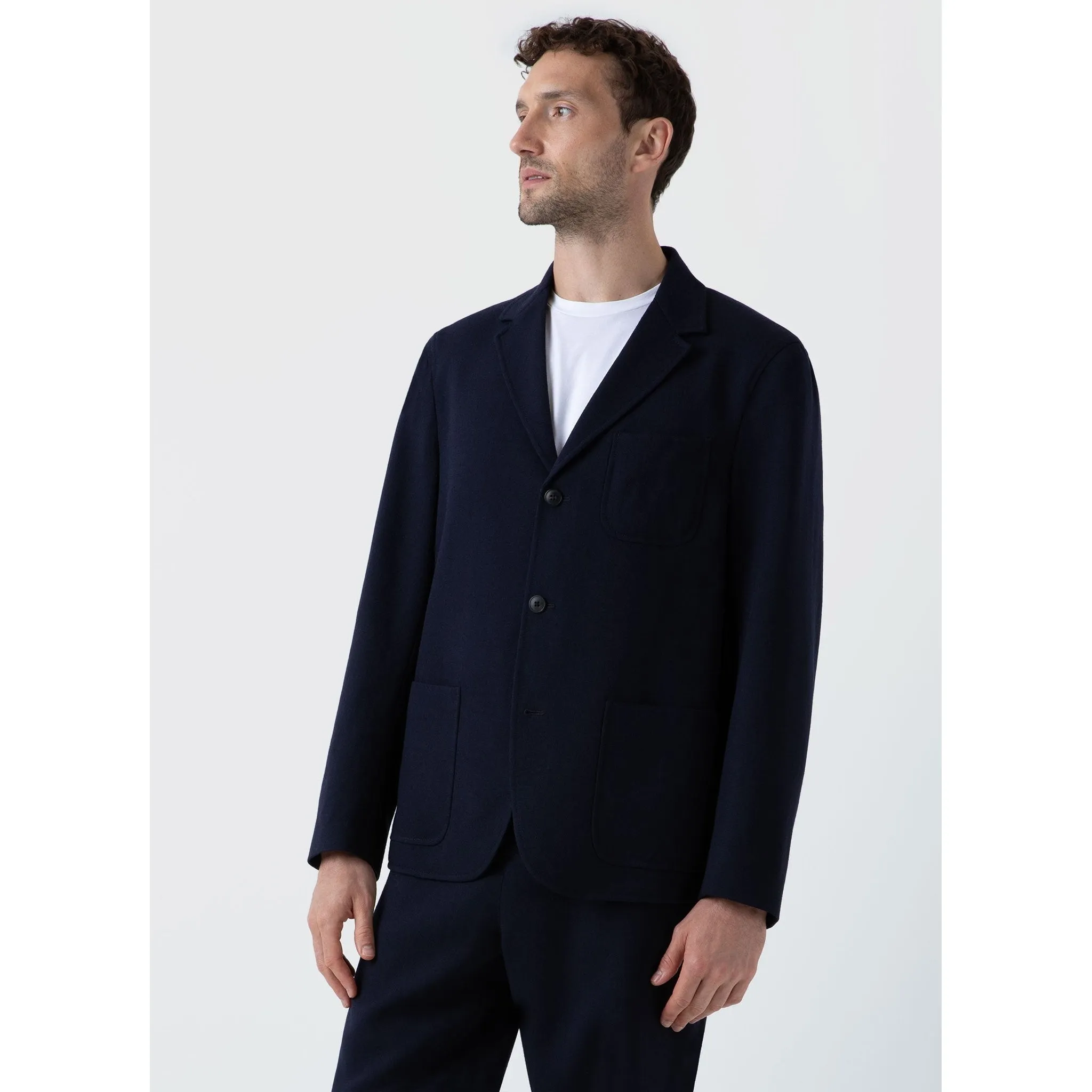 Wool Twill Blazer | Men | Dark Navy