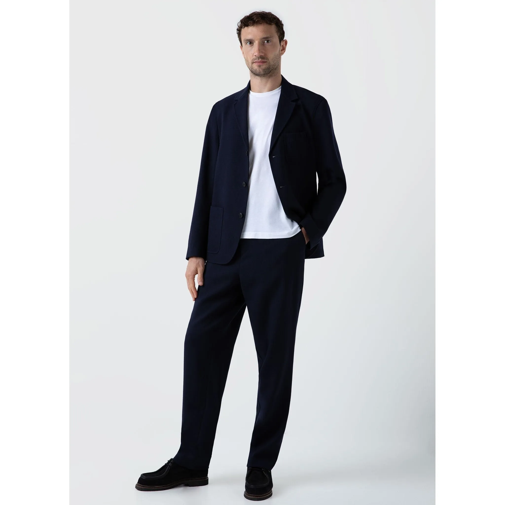 Wool Twill Blazer | Men | Dark Navy