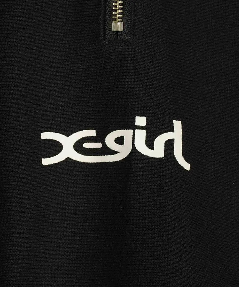 X-girl Long Sleeves Plain Cotton-Unisex Street Style Collaboration