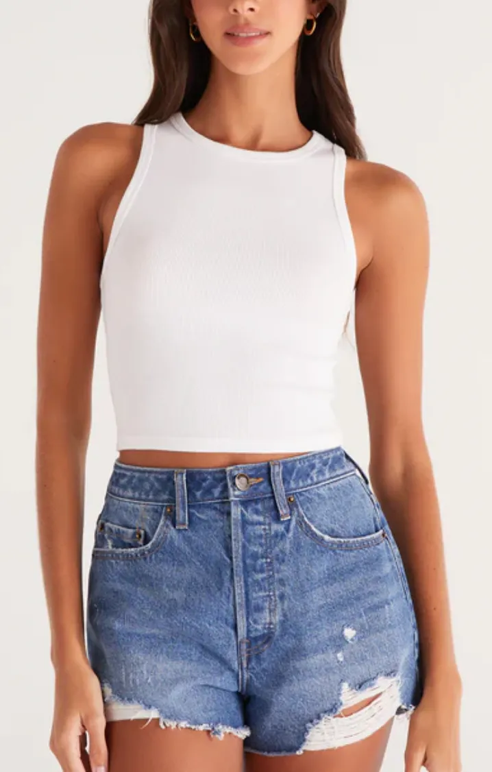 Z Supply Hannah Ribbed Cropped Tank