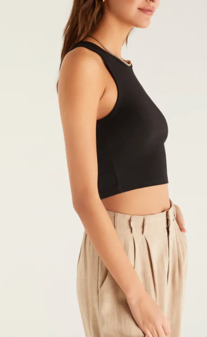 Z Supply Hannah Ribbed Cropped Tank